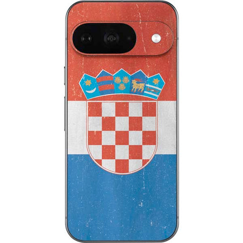 Croatia Flag Distressed Google Pixel 9 Skin